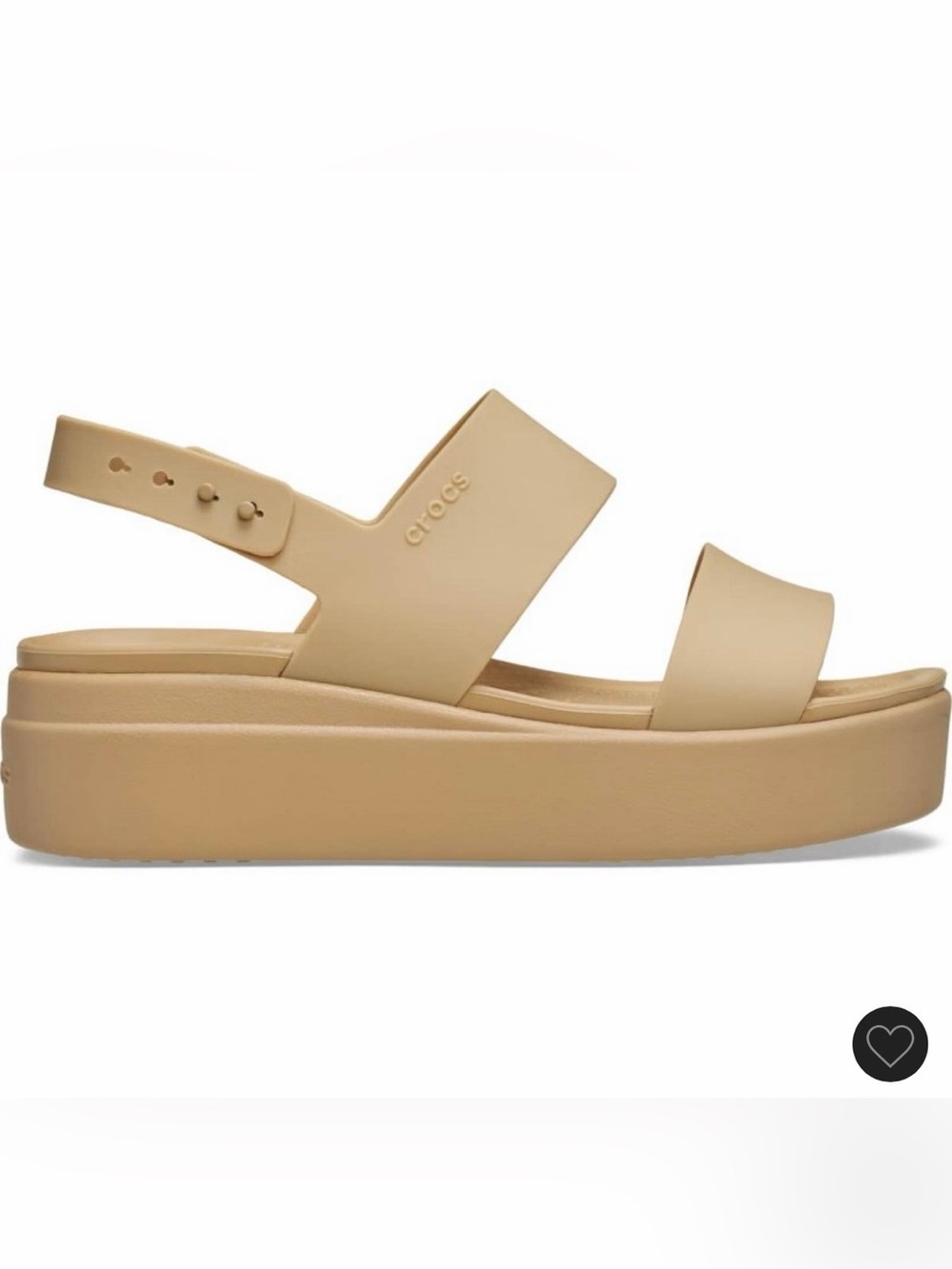 Brooklyn Low Wedge Slingback Croc Sandals in Cashew - Picture 7 of 7
